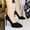 Black, variant on Women's Bow High Heel Pointed Toe Party Pumps