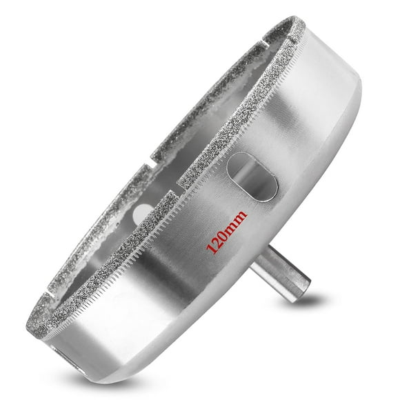 Luomorgo Scie à Trou Diamant 120mm/4-3/4 Pouces, Profondeur de Coupe 1.1 Pouce, Perceuse Diamant pour Verre Céramique Marbre Porcelaine Carrelage Granit Quartz Pierre Précieuse