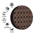 thumbnail image 4 of Naloa Brown Gold Grid PVC Leather Spare Tire Wheel Cover for Car Truck SUV Camper Trailer Universal Fit many size17 inch, 4 of 6
