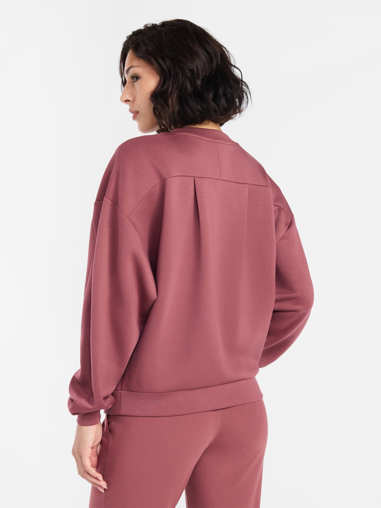Avia Women's Luxe Fleece Crewneck Sweatshirt, Sizes XS-XXXL