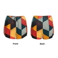 thumbnail image 6 of Goofa Geometric Cube Pattern Art Printed Women 2 in 1 Running Shorts,Quick Dry Athletic Workout Shorts,High Waisted Athletic Shorts with Liner Pockets-XX-Large, 6 of 9