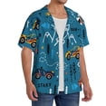 thumbnail image 2 of PAYOHTO Kids Colorful Toy Racing Cars Mens Hawaiian Casual Short-sleeved Shirt Tropical Summer Beach Button Down Shirts, 2 of 7