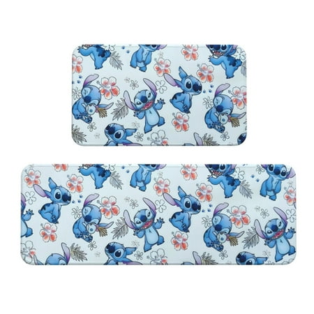 

Sigee Stitch Ce for Kitchen Mats for Floor 2 Piece Set Kitchen Rugs for Anti-slip Kitchen Floor Mat(17 x47.2 +17 x29.5 )