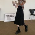 thumbnail image 3 of Falda de estilo coreano para mujer, falda larga Retro de cintura alta, elástica, nuevo diseño, vestido de una palabra, 3 of 3