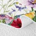 thumbnail image 5 of Homewish Watercolor Wildflower Butterfly Quilt Full For Women,Multicolor Romantic Full Bedspread Sets,3-Piece, 5 of 7