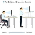 thumbnail image 5 of Convertisseur Ergonomique Assis-Debout pour Bureau - Poste de Travail à Double Moniteur à Hauteur Réglable AD-1 - Blanc, 5 of 5