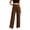 04# Brown, variant on UKHCCC Women's Yoga Pants High Waisted Wide Leg with Pockets Loose Fit Comfort Stretch Lounge Trousers Casual Flowy Soft Cotton Daily Wear S-2XL