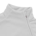 thumbnail image 6 of Women Summer Tops Women Casual Solid Blouse Long Sleeve Pullover Turtleneck Zipper Sweatshirt Tops Womens Warm Long Sleeve Neck Pajama Shirt Oversized Flannel Tunic Sports Tights Ladies White M, 6 of 8
