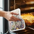 thumbnail image 3 of Spring Floral Pot Holders for Kitchen Heatproof Potholder, 5 Pack Purple Flowers Summer Botanical Rustic Hot Pads Multipurpose Oven Pads Cloth Potholders Trivet for Cooking Baking, 3 of 8