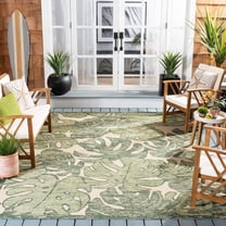 Safavieh Courtyard Ivy Botanical Indoor/Outdoor Area Rug, Beige/Green, 9' x 12'
