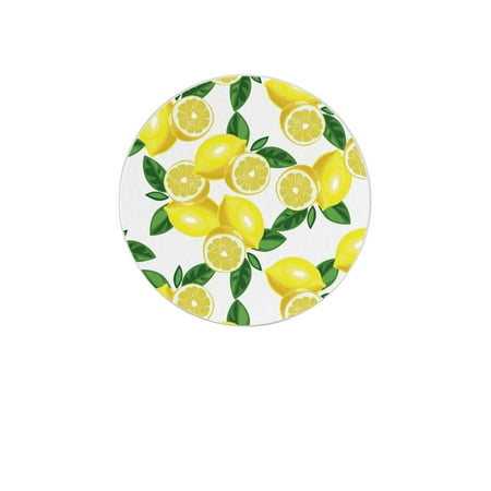 

Circular Drink Coasters Set Lemon Beautiful Home Decor Diatomite Heat-Resistant Diatomite Protect Table Countertop