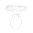 thumbnail image 3 of Diadema de ángel jinwen corona de halo de plumas Blanco, 3 of 7