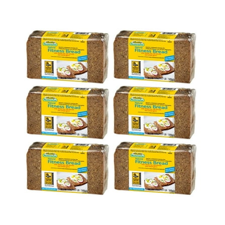 Mestemacher Whole Grain Bread, Fitness, 17.6 oz, Pack of 6