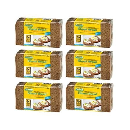 Mestemacher Whole Grain Bread Fitness 17.6 oz Pack of 6