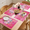 thumbnail image 5 of Happy Mother's Day Placemats Set of 6, Amazing Love Flower Pink Floral Non-Slip Place Mats Washable Table Mats for Kitchen Dining Table Decorations Indoor/Outdoor, 5 of 9