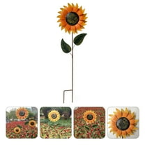 Metal Sunflower Garden Stakes Decorative Flower Stake Metal Decor for Patio Porch Lawn Pathway Backyard