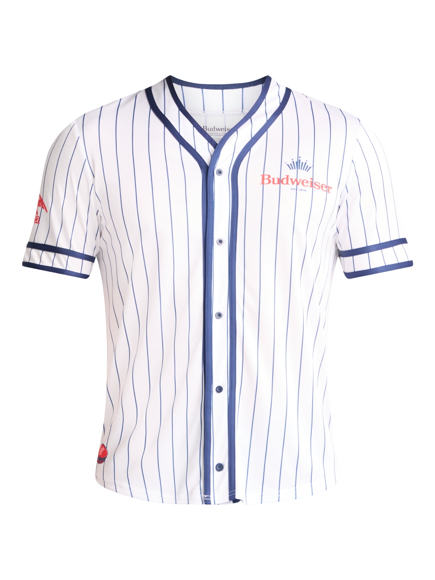 Budweiser Men's and Big Men's Baseball Jersey, Sizes XS-3XL