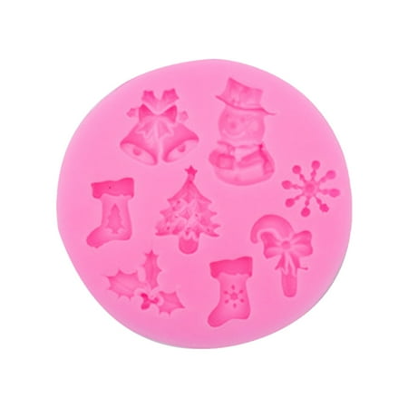 Baking Moulds Silicone Material 6 Different Shapes Moulds Christmas Styles Fondants Chocolate Moulds Gifts for Childrens