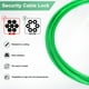 thumbnail image 2 of Uxcell 2-Pack Candado de Cable de Seguridad, 1.64FT Cable de Acero Recubierto para Equipaje con Doble Bucle [Verde], 2 of 6
