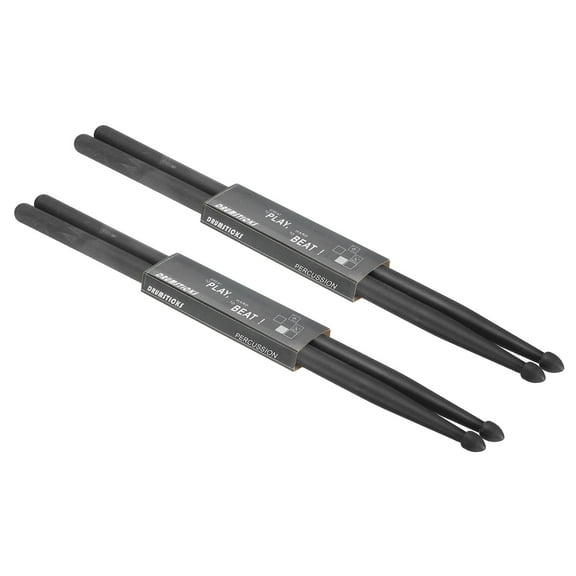Nylon Drumstick 5A Plastic Anti Slip Handle Drum Stick for Electronic Drums Musical Instrument Percussion Black 2 Pair