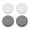 2White,2Gray, variant on Bathtub Drain Stopper, 4-Pack Universal Flat Suction Plug with Hair Catcher, Silicone Bath Sink Cover for Bathroom and Sewer Inlet, 2Black&2Gray