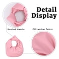 thumbnail image 4 of Soft Leather Dumpling Bag for Women Ruched Knotted Top Handle Tote Cloud Shape Hobo Handbag Clutch Purse, 4 of 7