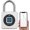 Silver, variant on Fingerprint Gym Locker Lock, Keyless Biometric Padlock, Weatherproof Electronic Digital Bluetooth App Smart Combination Pad Lock for Outdoor Fence Gate Storage Unit Pool Shed