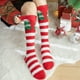 thumbnail image 5 of Medias navideñas de mujer hasta la rodilla - Calcetines de invierno forrados de forro polar grueso con 2 paquetes con diseños festivos para un calor acogedor y regalos, 5 of 6