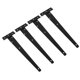 thumbnail image 3 of EeaseMX 4 bisagras en forma de T galvanizadas, de hierro inoxidable, triangulares, resistentes y especiales para cobertizos, prácticas para puertas y portones, para el hogar y tiendas (negras, 30 cm), 3 of 8