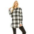 thumbnail image 4 of Haute Edition Women's Long Button Down Flannel Tunic Shirt with Plus, 4 of 4