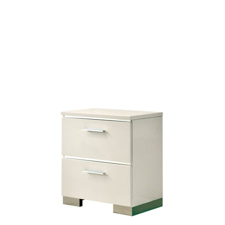 Furniture Of America Quaker White High Gloss 2 Drawer Nightstand Furniture Of America Quaker White High Gloss 2 Drawer Nightstand