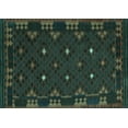 thumbnail image 1 of Ahgly Company Machine Washable Indoor Rectangle Southwestern Turquoise Blue Country Area Rugs, 8' x 12', 1 of 4