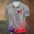 thumbnail image 2 of CONROSES 4Th Of July Men's Short Sleeve Polo Shirts Patriotic Usa Flag Graphic Collared Independence Day Polo Shirt for Men Casual Golf Shirts, 2 of 3