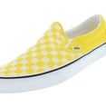 thumbnail image 2 of Vans Classic Slip-On Unisex Shoes Size 8, Color: (Checkerboard) Cyber Yellow/True White, 2 of 4
