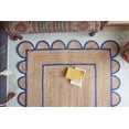 thumbnail image 3 of Area Rug Natural Jute Hand Braided Rug Light Blue Scalloped Runner, 3 of 8
