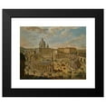 thumbnail image 2 of Jacopo Fabris 24x20 Black Modern Framed Museum Art Print Titled - Rome, a Panoramic View of Saint Peter's Square, the Basilica Beyond, 2 of 5