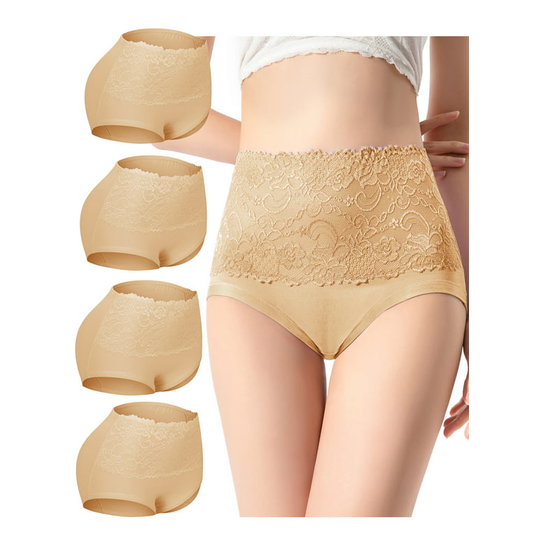 Women's Cotton Underwear High Waisted Ladies Panties Soft Stretch