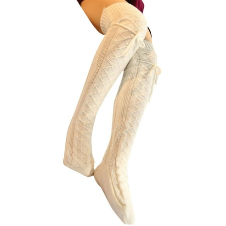 

ASEIDFNSA Wool Socks for Women Womens Nylon Stockings Women Autumn And Winter Solid Color Knit Over The Knee Socks