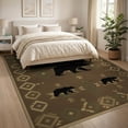 thumbnail image 3 of ODIKA 8'x10' Washable Area Rug Non-Shedding, Easy Care, Cowboy Southwestern Border Motif Mens Decorations Reindeer Cabin Flowing Dynamic for King Size Bedroom Under Bed, Master Suite, 3 of 7