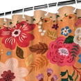 thumbnail image 3 of Waterproof Beautiful Colorful Floral Shower Curtain 72x72 Inch Boho Style Polyester Unique Shower Curtain for Bathroom Hotel Home Decor with 12 Plastic Hooks, 3 of 5