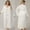 White, variant on Ladies Pajamas Solid Fashion Plus Size Silk Robe and Halter Dress 2-Piece Matching Pajamas Sets 3XL
