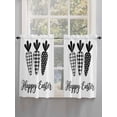 thumbnail image 5 of Happy Easter Bathroom Window Curtain, Spring Carrots Country Black and White Plaid Light Filtering Coffee Kitchen Curtains, Bedroom Living Room Curtains 2 Panel 84"x54", 5 of 6
