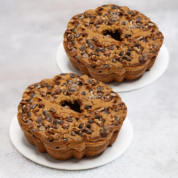 Large Traditional Chocolate Chip Walnut Coffee Cake Buy One Get One 1/2 off - 3.1 lbs (2 Cakes)