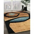 thumbnail image 3 of Ahgly Company Machine Washable Indoor Rectangle Abstract Bakers Brown Area Rugs, 4' x 6', 3 of 7