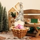 thumbnail image 4 of Adorno navideño de canasta de dulces | Decoración para fiestas y escritorios infantiles | Canasta de tela roja, verde y gris para decorar la sala y guardar regalos, 4 of 6