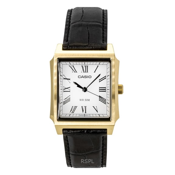 Casio Standard Analog Leather Strap White Dial Quartz MTP-B190GL-7BV Men's Watch