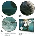 thumbnail image 3 of Designart "Portrait of the Grey Manatee in Turquoise and Grey" Animals Canvas Wall Art, 3 of 5