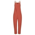 thumbnail image 4 of FAVIPT Romper for Women 2023,Women's Casual Sleeveless Jumpsuits V Neck Spaghetti Strap Overalls Stretchy Long Pants Romper with Two Pockets, 4 of 8