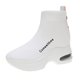 thumbnail image 1 of Zapatillas de plataforma para mujer, zapatillas de baloncesto informales transpirables para mujer, zapatillas de tenis con cremallera a la moda 2023, zapatillas altas de otoño 35 Gao Jinjia LED, 1 of 2