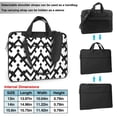 thumbnail image 6 of YFYANG 13 inch Universal Laptop Bag Oxford Cloth Laptop Sleeve, Multi-functional Abstract Heart Geometric Black Notebook Computer Messenger Bag Handbag, 6 of 8